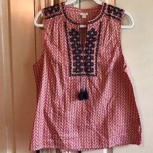 Jcrew embroidered tank